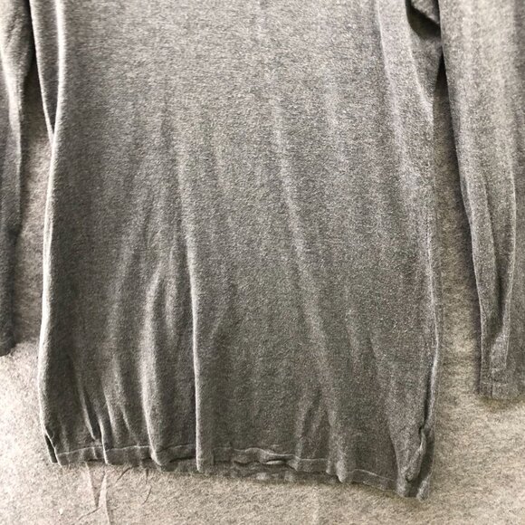 H&M Turtleneck Sweater Dress Womens L Gray Pullover Tight Knit Mini Tunic - Picture 4 of 8